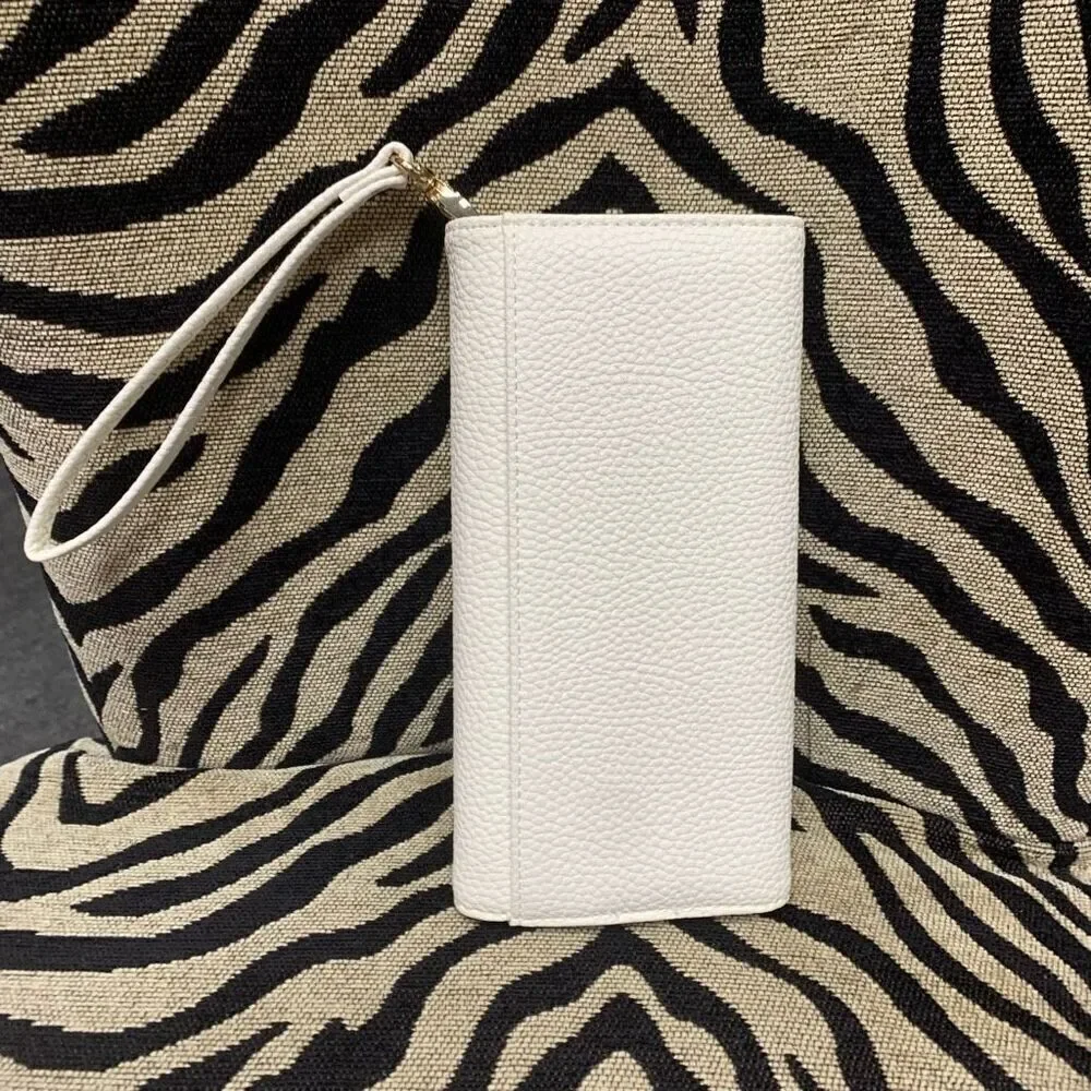 Faux Leather Gold Emblem Wallet
